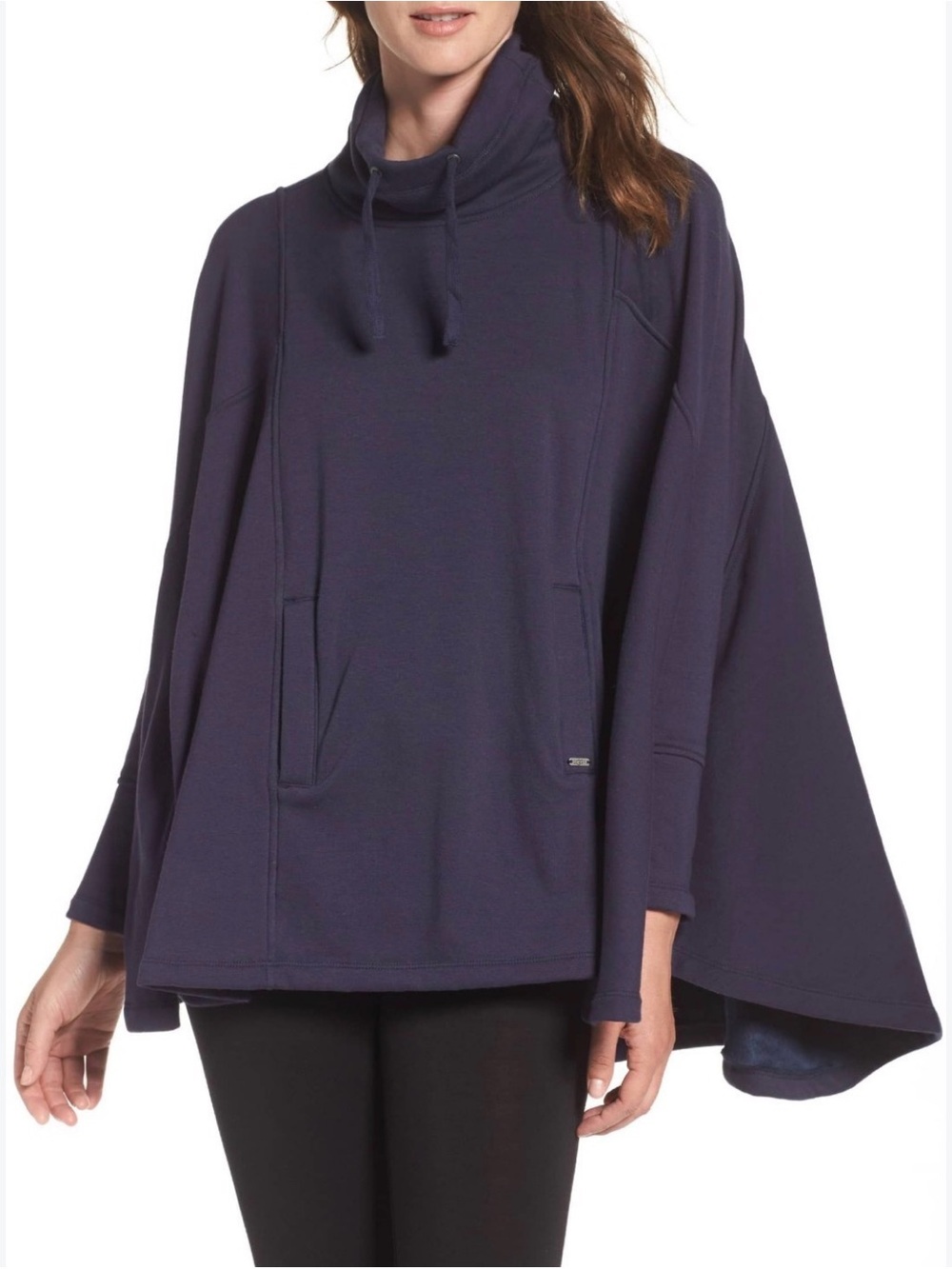 0263 UGG Women's Deep Navy Funnel Neck Poncho